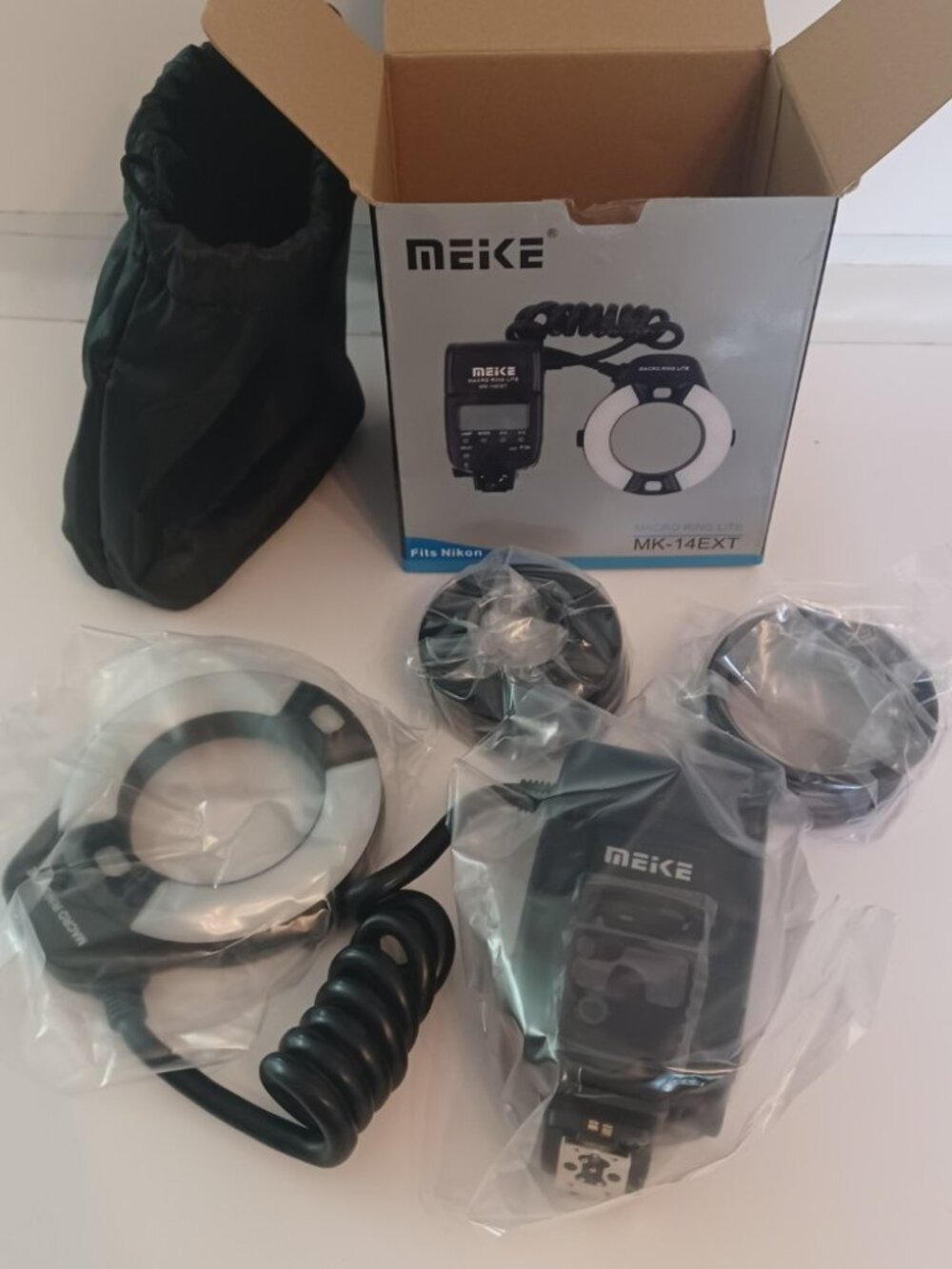 Meike MK-14EXT Macro Ring Flash Light Nikon i-TTL DSLR Dental Close Up 8 Rings